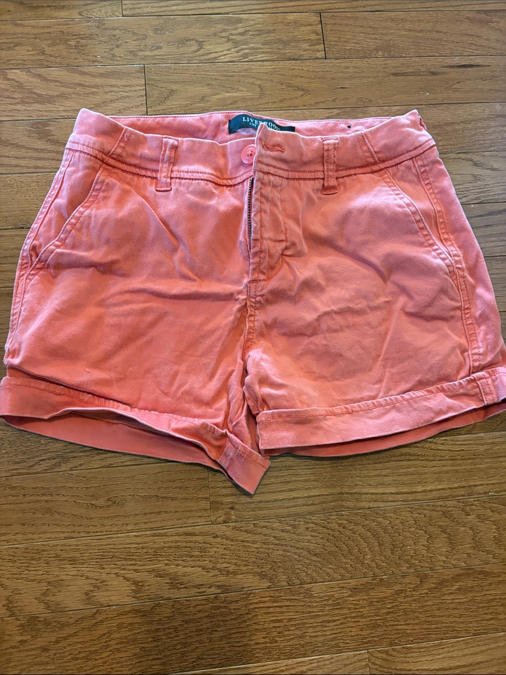 Liverpool Coral Pink Chino Bermuda Shorts